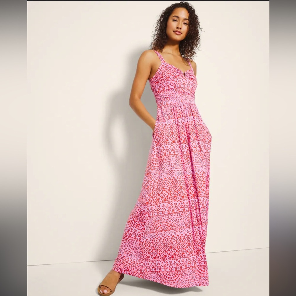 Soma Pink Patterned Maxi Dress